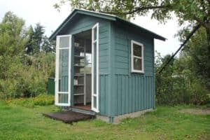 Houten tuinhuis Bohus Blå Minke Portengen